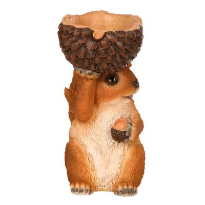 Esschert Design Karmnik, wiewiórka trzymająca żołądź, 18,5x10x20,5 cm
