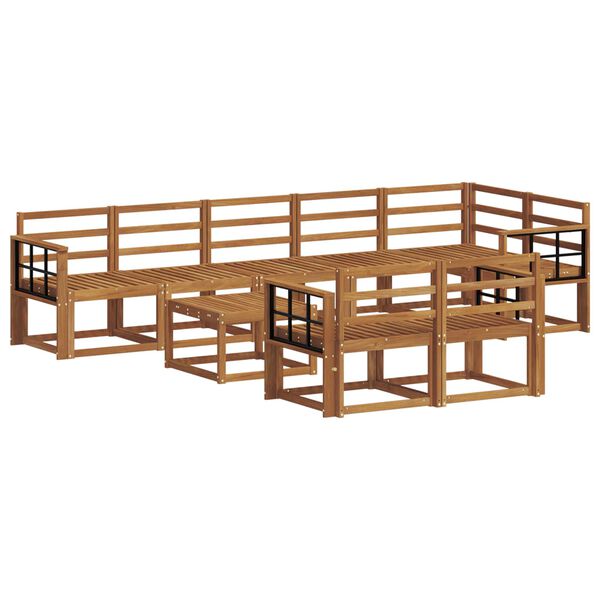 vidaXL Zestaw sof na zewnątrz 9 pcs Naturalny Lite Drewno Akacji