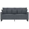 vidaXL Sofa 2-osobowa, ciemnoszary, 140 cm, tapicerowana aksamitem