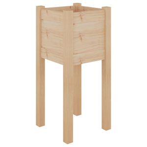vidaXL Donica ogrodowa, 31x31x70 cm, lite drewno sosnowe