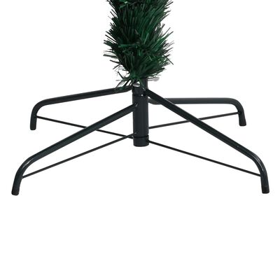 vidaXL Sztuczna choinka ze stojakiem, zielona, 120 cm, światłowód