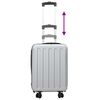 vidaXL Walizka Z blokadą Srebrny 34 x 23 x 55.5 cm Plastik ABS