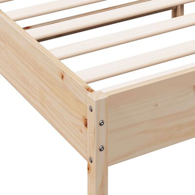 vidaXL Rama łóżka z zagłówkiem, 160x200 cm, lite drewno sosnowe
