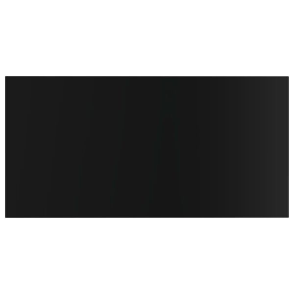 vidaXL P&oacute;łki na książki, 8 szt., wysoki połysk, czarne, 40x20x1,5 cm