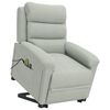 vidaXL Podnoszony fotel masujący, jasnoszary, aksamitny