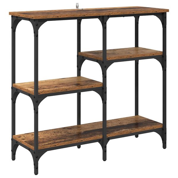 vidaXL Konsola Stare drewno 80 x 29 x 75 cm Materiał drewnopochodny