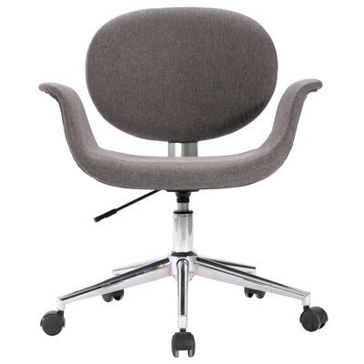 vidaXL Obrotowe krzesła stołowe, 4 szt., szare, obite tkaniną