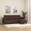 vidaXL 3-osobowa sofa z podn&oacute;żkiem, brązowa, 180 cm, sztuczna sk&oacute;ra