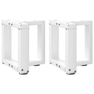 vidaXL Nogi do stolika kawowego w kształcie litery T 2 szt. Białe 30x25x(30-31) cm Stal