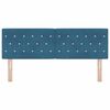 vidaXL Wezgłowie LED Ze LED Lights Ciemnoniebieski 144 cm Poliester