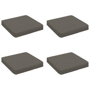 vidaXL Poduszki siedzące 4-częściowe VUGHT 4 pcs 100% poliester Szary