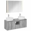 vidaXL Zestaw Szafek Łazienkowych 4 pcs Szary Sonoma