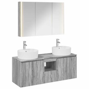 vidaXL Zestaw Szafek Łazienkowych 4 pcs Szary Sonoma