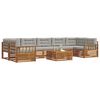 vidaXL Zestaw sof na zewnątrz z poduszką 8 pcs Naturalny i Jasny Szary