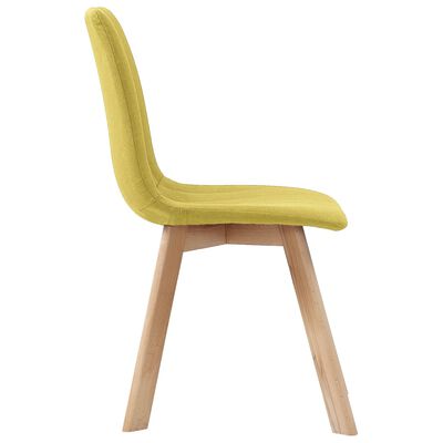 vidaXL Krzesła stołowe, 4 szt., żółte, tapicerowane tkaniną