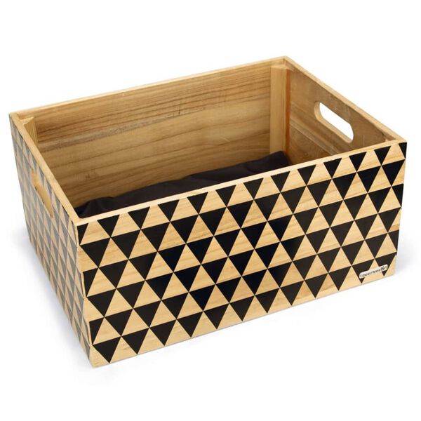 Beeztees Transporter rowerowy dla zwierząt, drewniany, ze wzorem