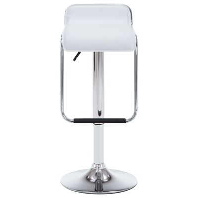 vidaXL Obrotowe stołki barowe, 2 szt., białe, sztuczna skóra