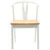 vidaXL Krzesło jadalniane 2 pcs Biały i naturalny Drewno Gumowe