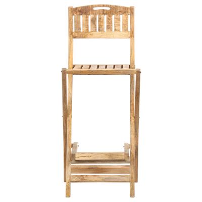 vidaXL Składane krzesła barowe do ogrodu, 2 szt., lite drewno mango