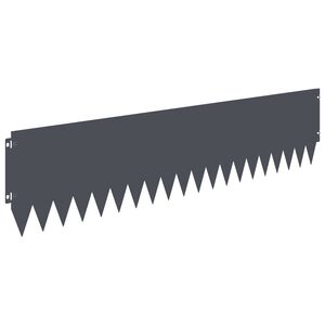 vidaXL Krawężnik do trawnika 10 pcs 103 x 25 cm Stal antracytowy