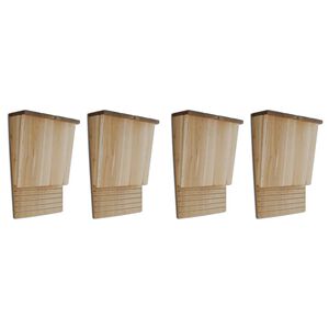 vidaXL Domki dla nietoperzy, 4 szt., 22 x 12 x 34 cm, drewniane