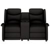 vidaXL Rozkładany fotel masujący z uchwytem, 2-os., czarny