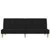 vidaXL 2-osobowa kanapa, czarna, tapicerowana tkaniną