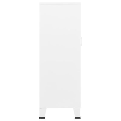 vidaXL Szafka w stylu industrialnym, biała, 70x40x115 cm, metalowa