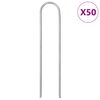 vidaXL Kołki gruntowe w kształcie litery U, 50 szt., 15x3,5 cm, stal