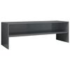 vidaXL Szafka pod TV, szara, wysoki połysk, 120x40x40 cm