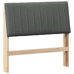 vidaXL Tapicerowane wezgłowie Ciemnoszary 100 cm Lite drewno sosnowe