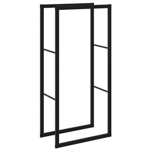 vidaXL Stojak na drewno opałowe czarny 55x30x116 cm stalowy