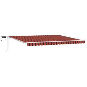 vidaXL Markiza wysuwana pomarańczowy i brązowy 450 &times; 350 cm