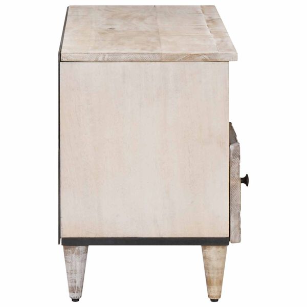 vidaXL Szafka pod telewizor Biały 100 x 33,5 x 46 cm Drewno z mango