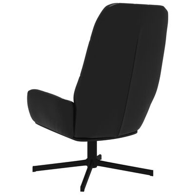 vidaXL Krzesło wypoczynkowe, lśniąca czerń, sztuczna skóra