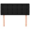 vidaXL Zagłówek do łóżka, czarny, 80x5x78/88 cm, tkanina