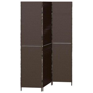 vidaXL Przesłona pokoju Brązowy 146 x 180 cm polirattan