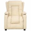 vidaXL Podnoszony fotel masujący, kremowa, tkanina