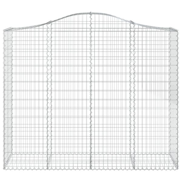 vidaXL Kosze gabionowe, 10 szt, 200x50x160/180cm, galwanizowane żelazo