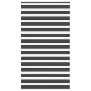 vidaXL Roleta zebra, czarna, szerokość tkaniny 115,9 cm, poliester