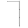 vidaXL Ściana prysznicowa typu walk-in Czarny 100 x 195 cm