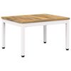 vidaXL Stolik kawowy Bielony 49 x 60,5 x 36 cm Lite Drewno Akacji