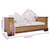vidaXL 2-osobowa sofa z poduszkami, brązowa, naturalny rattan