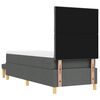 vidaXL Ł&oacute;żko sprężynowe z materacem ciemno szary 80 x 200 cm tkanina