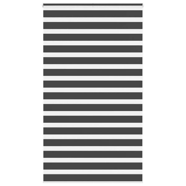 vidaXL Roleta zebra, czarna, szerokość tkaniny 115,9 cm, poliester