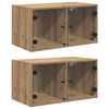 vidaXL Szafki ścienne 2 szt. 68 x 37 x 35 cm Materiał drewnopochodny