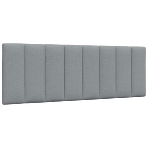 vidaXL Poduszka na wezgłowie, Hanko, jasnoszara, 140 cm, tkanina