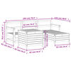 vidaXL 5-cz. zestaw mebli do ogrodu, lite drewno sosnowe