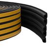 vidaXL Samoprzylepna uszczelka okienna Czarny 9 x 6 mm 100 m Guma EPDM