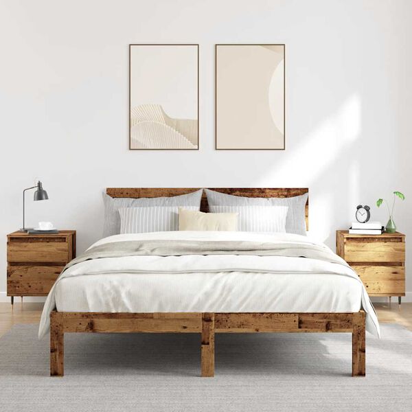 vidaXL Szafki nocne, 2 szt., stare drewno, 40x35x50 cm